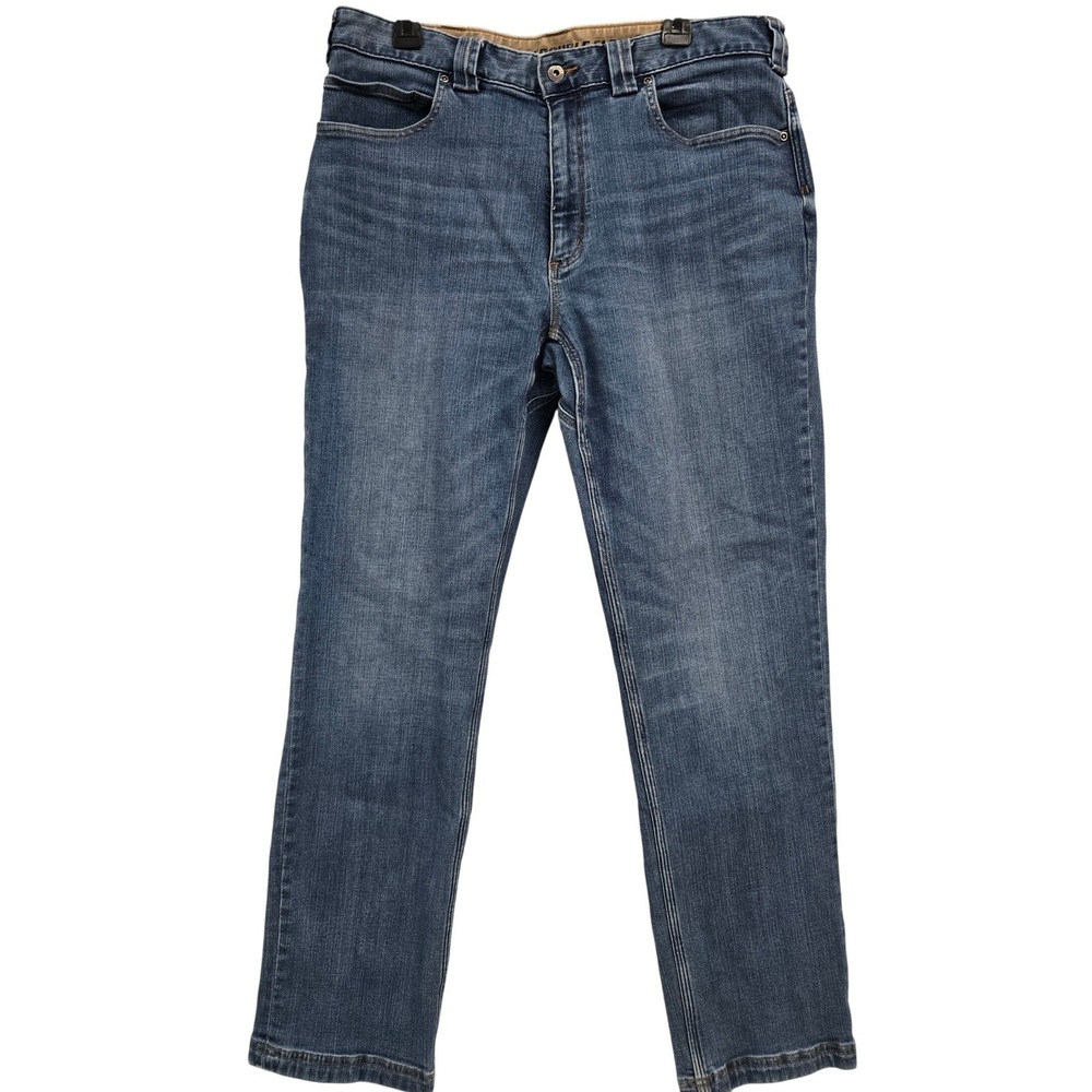 Duluth Trading Co Ballroom Double Flex Jeans Mens 36x32 Relaxed Blue Work Pants